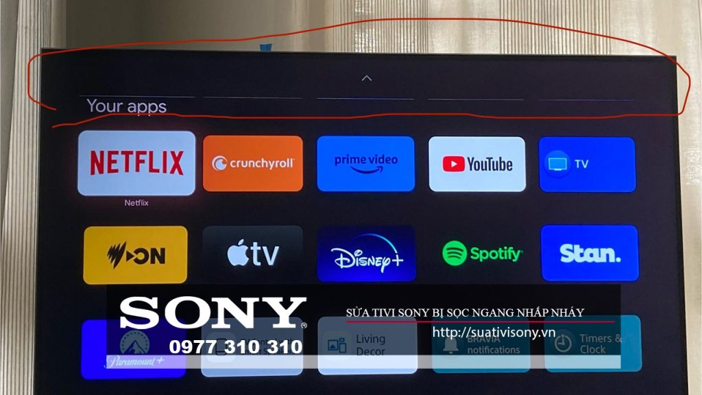 tivi Sony bị sọc ngang nhấp nháy